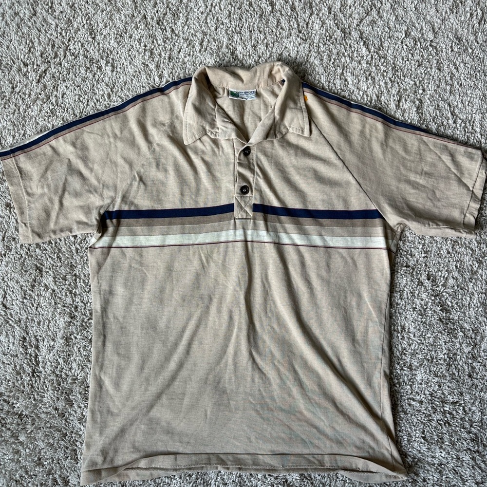 Men's vintage striped polo shirt